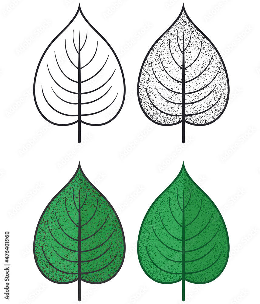 Obraz premium Colorful hand drawn autumn leaves. Hand draw leaves collection 15. Autumn leaf vector illustration.