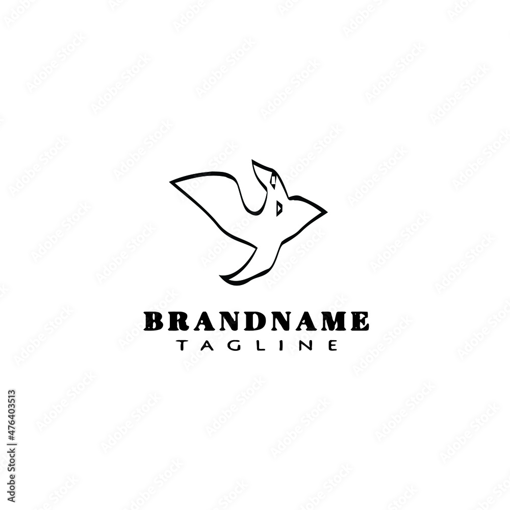 dinosaur logo cartoon icon design template black isolated vector illustration dinosaur logo cartoon icon design template black isolated vector illustration
