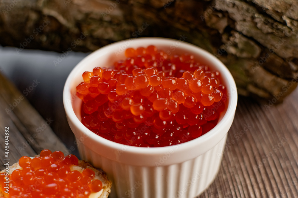 red caviar in a bowl red caviar in a bowl