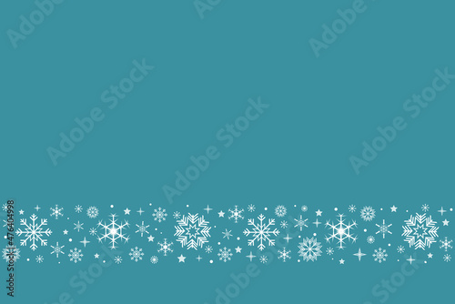 Snowflake Christmas design blue background. Snow background. Merry Christmas. Card with snowflakes. Winter. Happy holidays