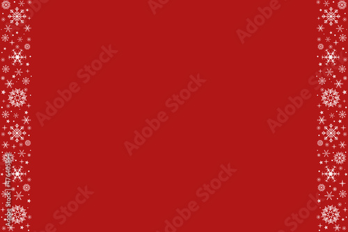 Snowflake Christmas design red background. Snow background. Merry Christmas. Card with snowflakes. Winter. Happy holidays