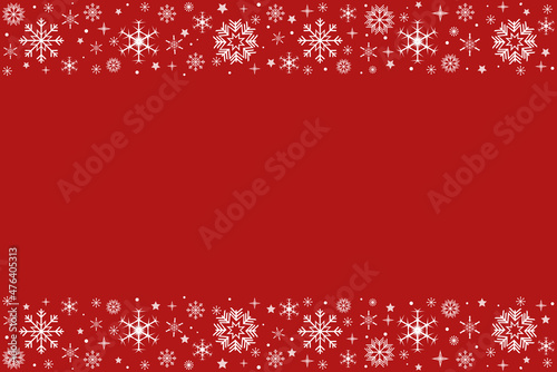 Snowflake Christmas design red background. Snow background. Merry Christmas. Card with snowflakes. Winter. Happy holidays