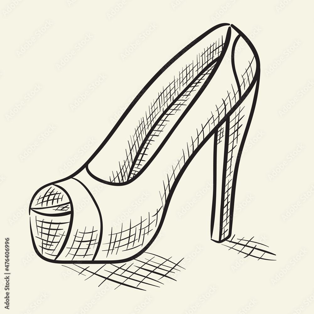 Hand drawn shoe illustration Hand drawn shoe illustration