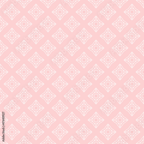 Background images with simple decorative ornaments on a light pink background for your design projects, seamless patterns, wallpaper textures with flat design. Vector illustration