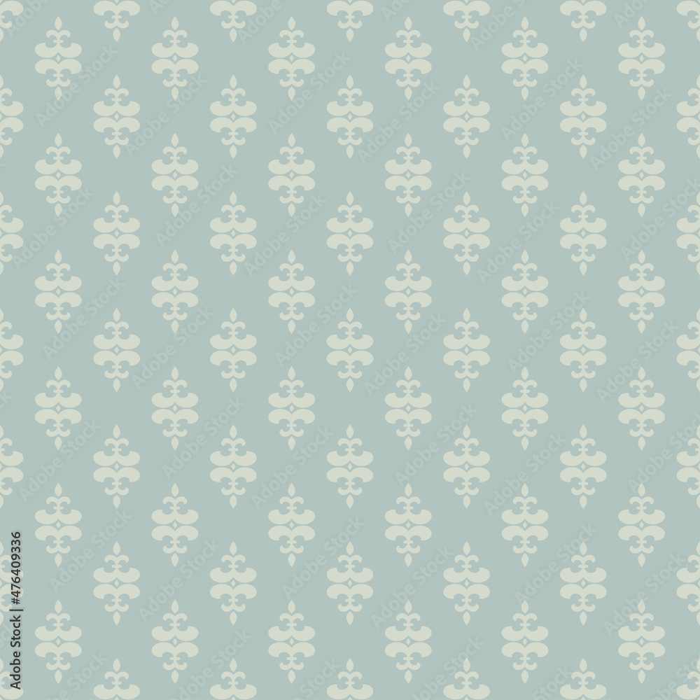 Background image with decorative elements in vintage style on a blue background for your design projects, seamless patterns, wallpaper textures with flat design. Vector illustration