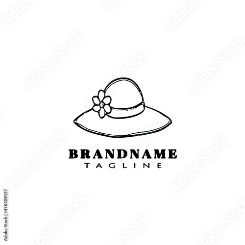 kentucky derby hats logo icon cartoon design template unique isolated vector