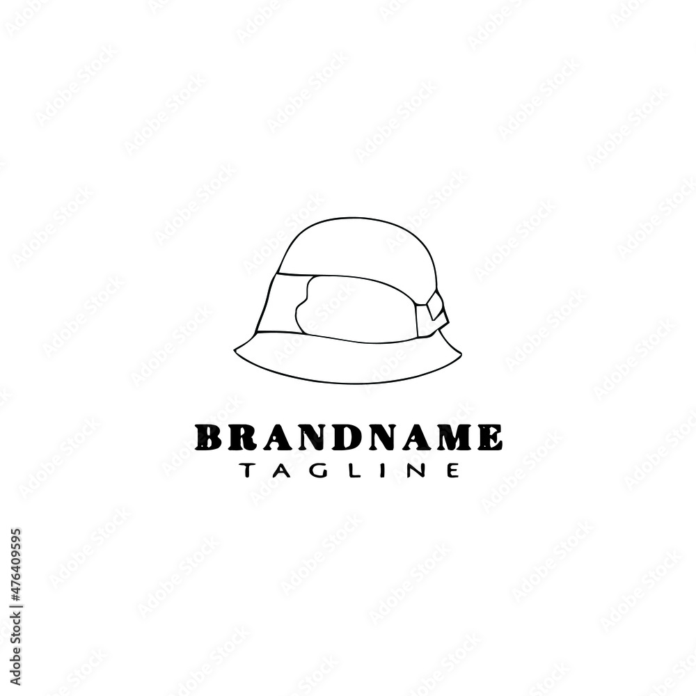 kentucky derby hats logo icon cartoon design template black isolated vector illustration
