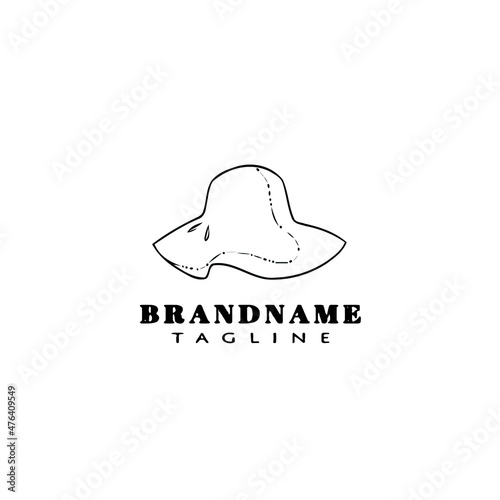 kentucky derby hats logo icon cartoon design template black isolated vector illustration