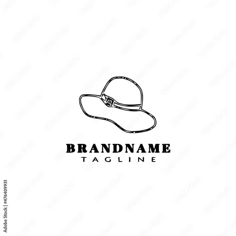 kentucky derby hats logo icon design template black isolated vector illustration