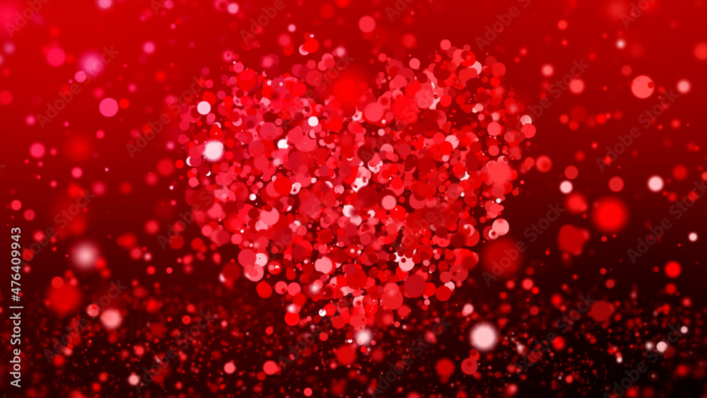 Glamour Red Heart Shapes Particles Background Saint Valentine’s Day and Wedding Glamour Red Heart Shapes Particles Background Saint Valentine’s Day and Wedding