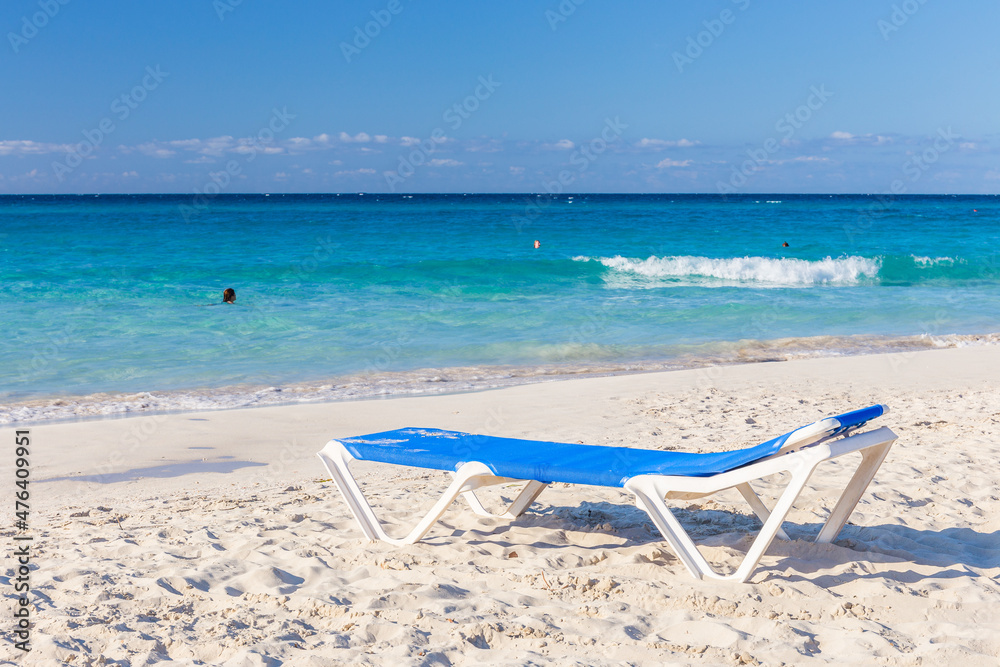 Deck Chair on Tropical Beach