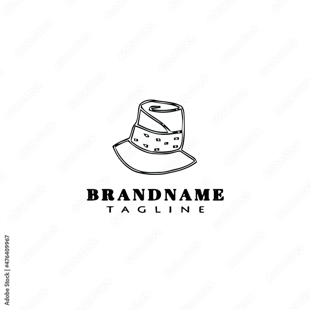 kentucky derby hats logo icon design template black isolated vector illustration