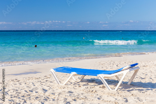 Deck Chair on Tropical Beach