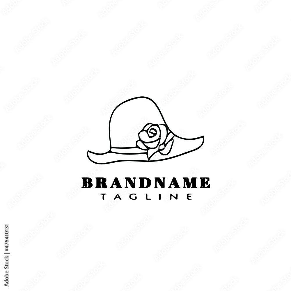 kentucky derby hats logo icon design template black isolated vector illustration