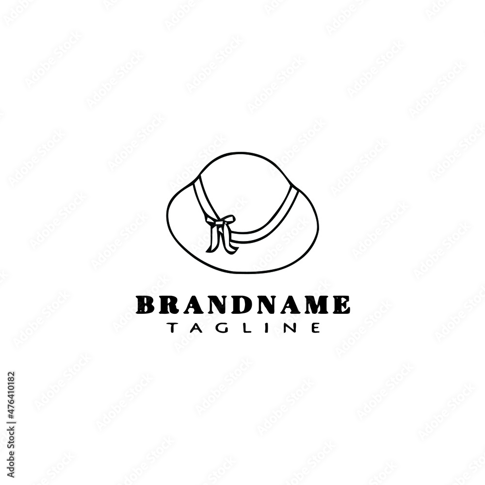 kentucky derby hats logo icon design template black isolated vector illustration