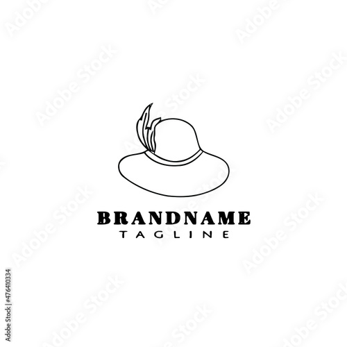 kentucky derby hats logo icon design template black isolated vector illustration