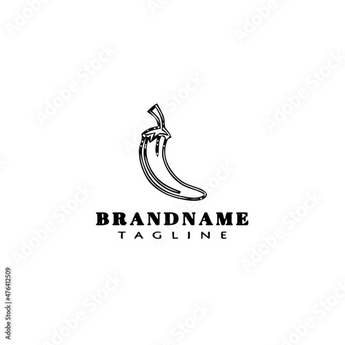 habanero chili peppers logo template icon vector illustration