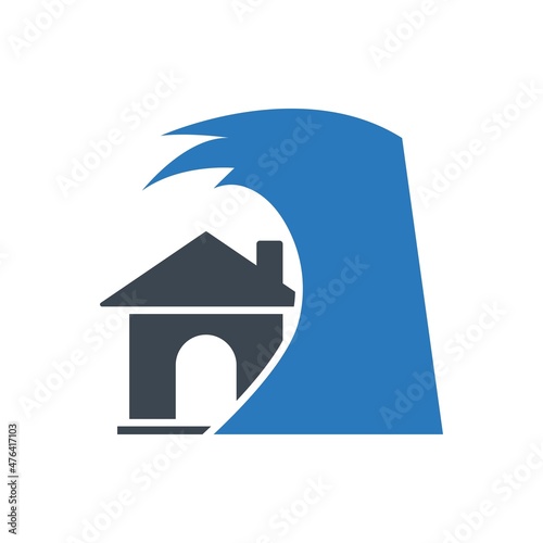 Tsunami wave icon ( vector illustration )