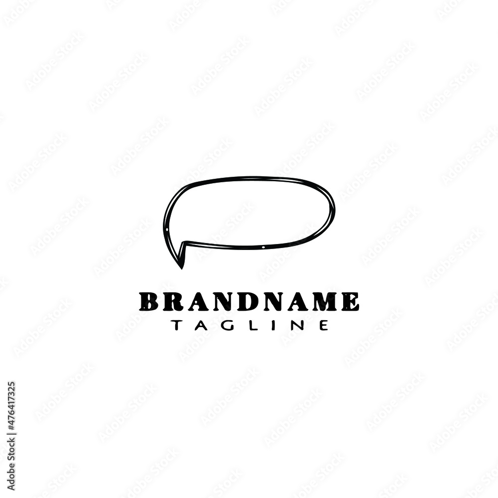 speech bubble logo flat icon template black vector illustration speech bubble logo flat icon template black vector illustration