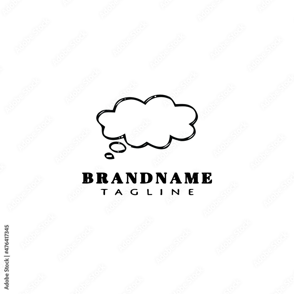 cute speech bubble logo cartoon icon template black vector illustration cute speech bubble logo cartoon icon template black vector illustration