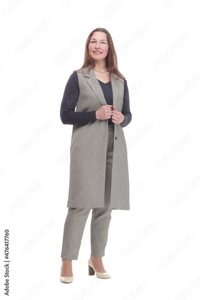 in full growth. elegant woman in a pantsuit. in full growth. elegant woman in a pantsuit.