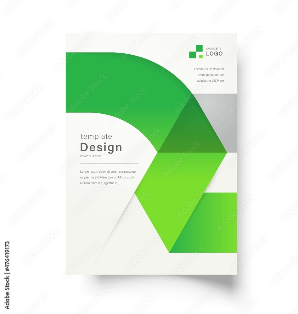 Flyer design template cover green color gradient Flyer design template cover green color gradient