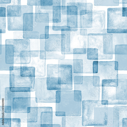 Fototapeta Naklejka Na Ścianę i Meble -  Contemporary art seamless pattern background. Abstract grunge square geometric shapes