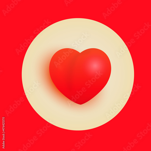 Red inflate heart.