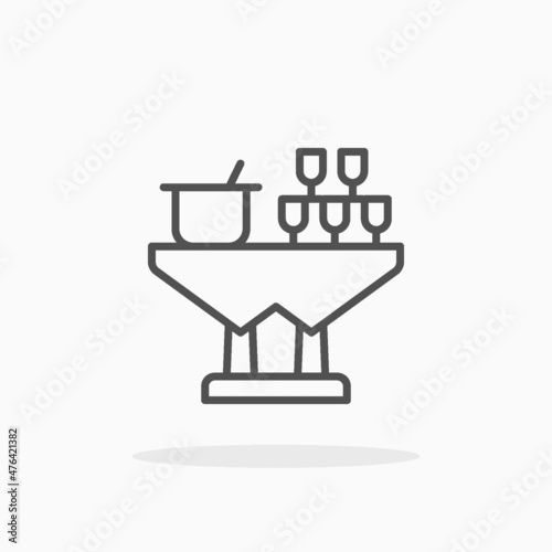 Drink Wedding icon. Editable Stroke and pixel perfect. Outline style. Vector illustration. Enjoy this icon for your project.