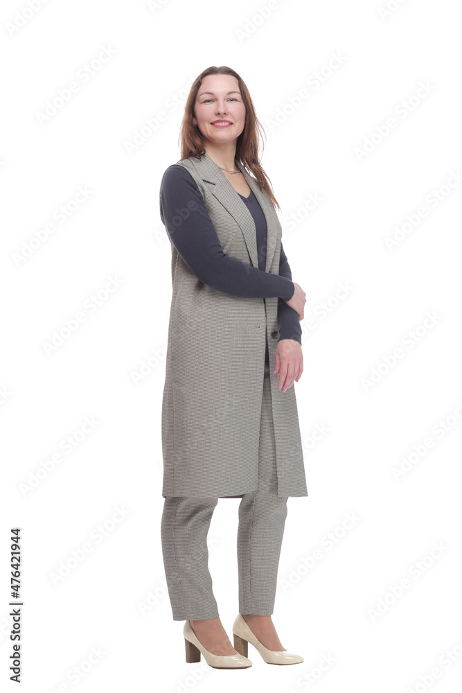 in full growth. attractive woman in an elegant pantsuit. in full growth. attractive woman in an elegant pantsuit.