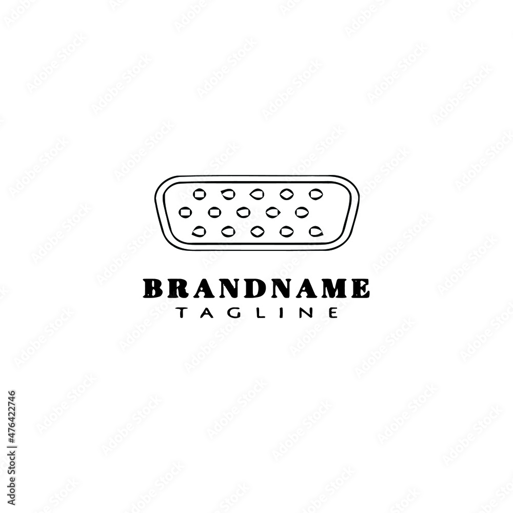 computer port logo cartoon icon design template black isolated vector illustration computer port logo cartoon icon design template black isolated vector illustration