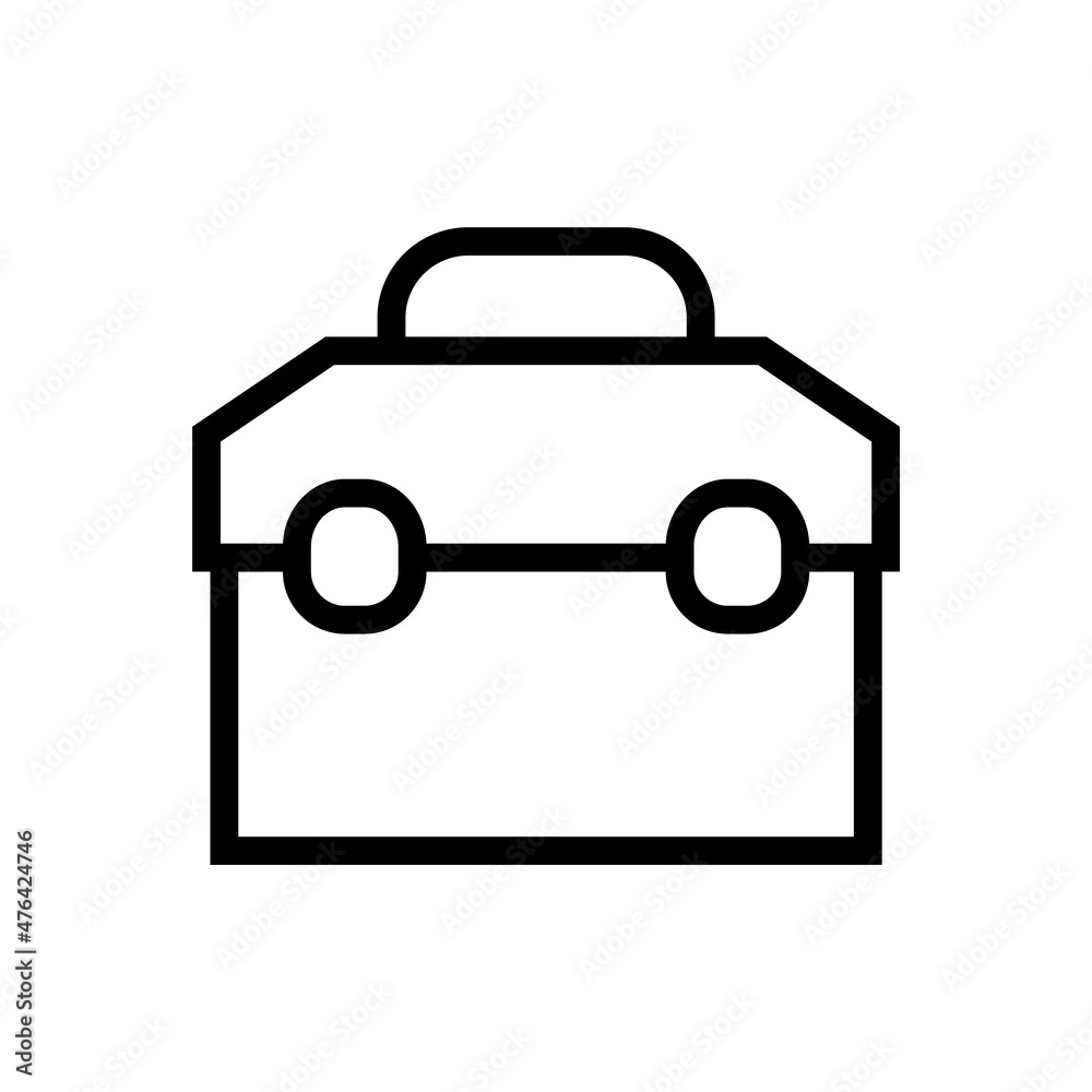 Tool box line icon, Toolbox vector logo isolated on white background Tool box line icon, Toolbox vector logo isolated on white background