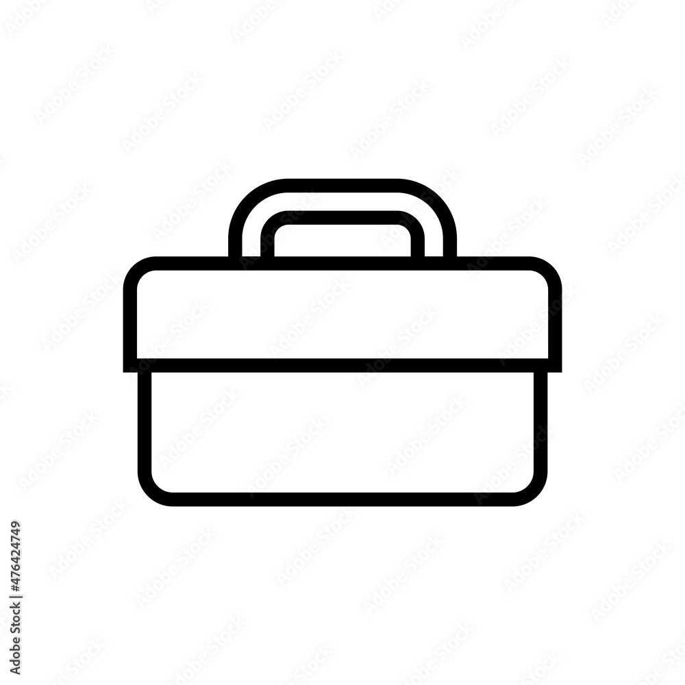 Tool box line icon, Toolbox vector logo isolated on white background Tool box line icon, Toolbox vector logo isolated on white background