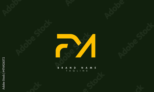 Alphabet letters Initials Monogram logo FM, MF, F and M