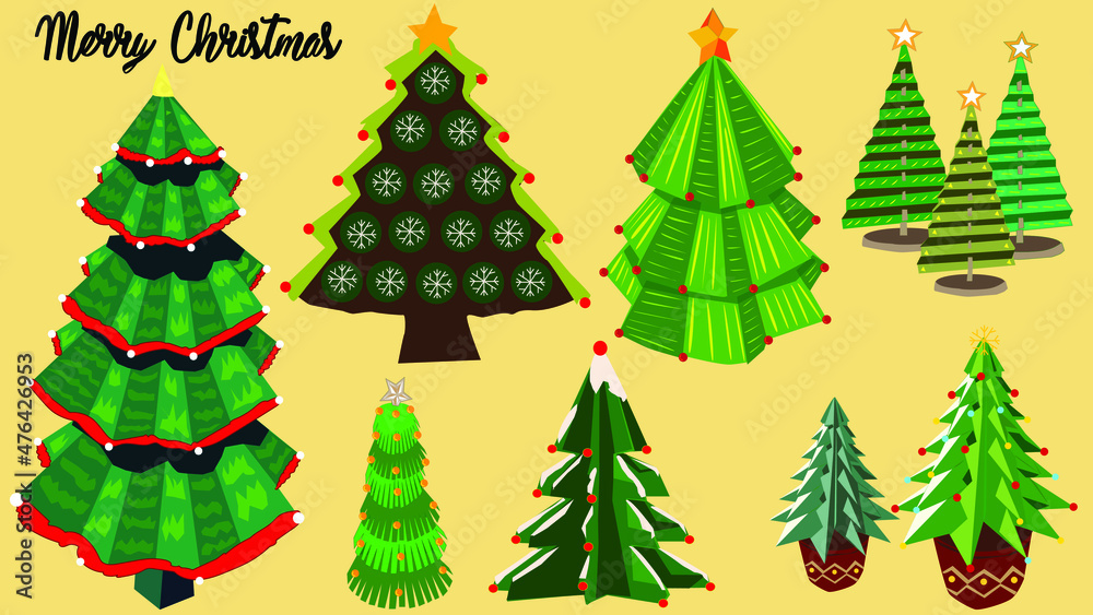 Christmas tree paper drawing style Christmas tree paper drawing style