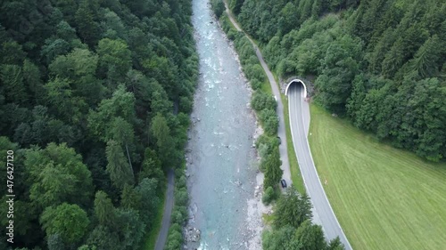 mountain rivier in austria 