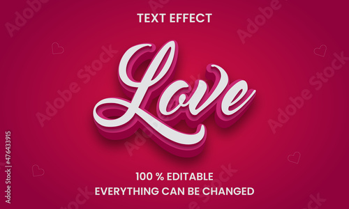 Love text effect design