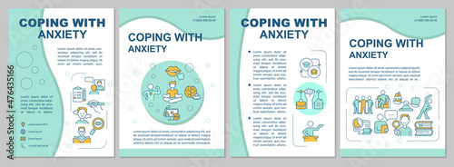 Photographie Coping with anxiety disorder mint brochure template