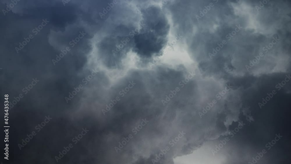 lightning flashes in dark and moving cumulonimbus clouds, thunderstorm 4K lightning flashes in dark and moving cumulonimbus clouds, thunderstorm 4K