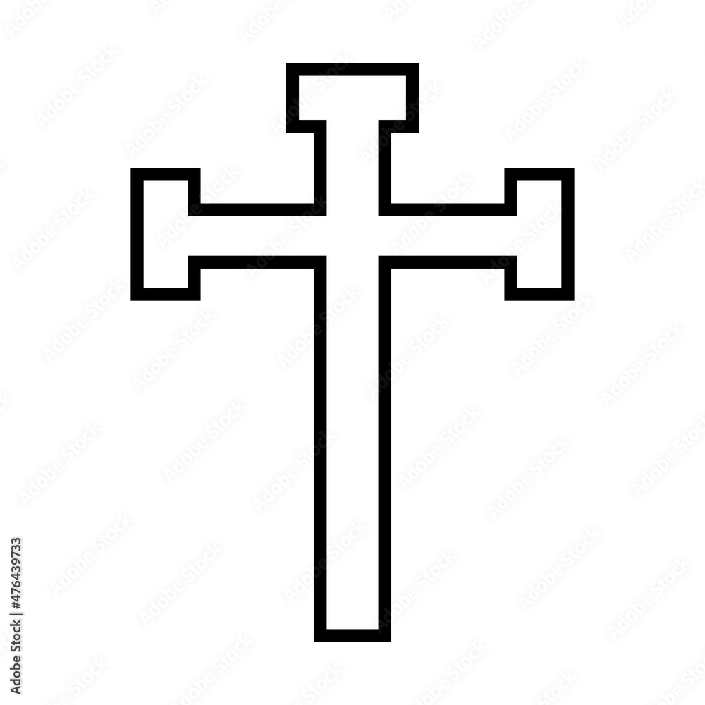 Cross icon vector set. Religion illustration sign collection. church symbol. jesus logo.