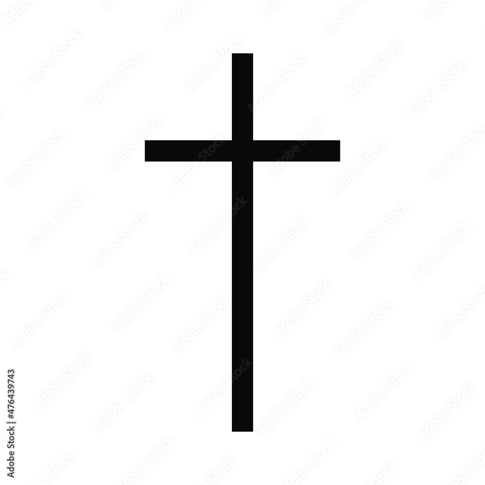 Cross icon vector set. Religion illustration sign collection. church symbol. jesus logo.