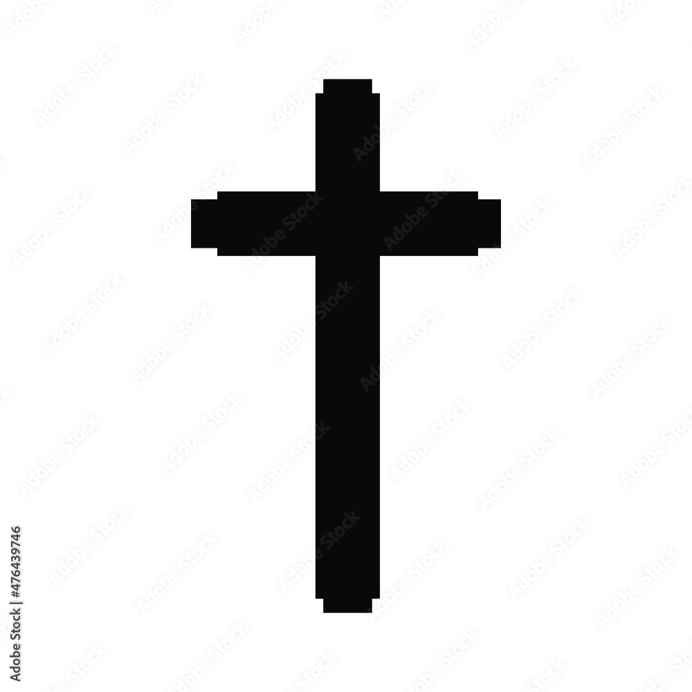 Cross icon vector set. Religion illustration sign collection. church symbol. jesus logo.