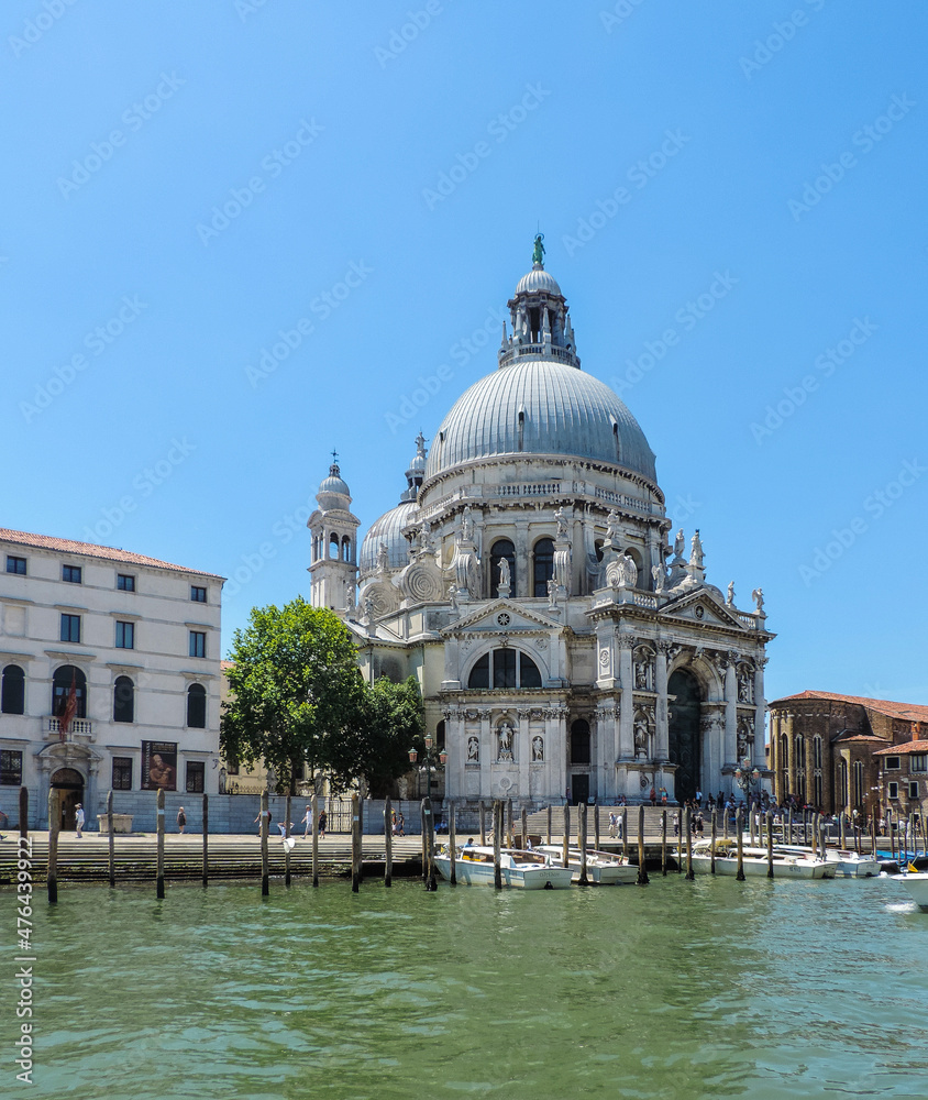 Venice, Italy, July 2017 - view of the Basílica de Santa Maria della Salute 