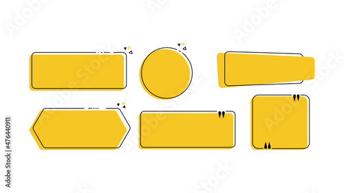 Minimal wire frame with yellow background.