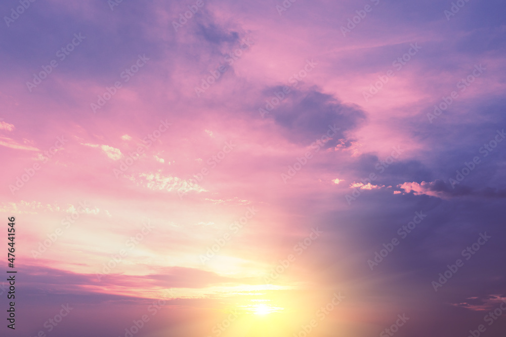 Colorful cloudy sky over the sea at sunset. Sky texture. Abstract nature background Colorful cloudy sky over the sea at sunset. Sky texture. Abstract nature background