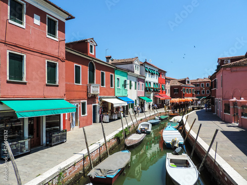 Burano, Italy, July 2017 - landscape of this beautiful and colorful city