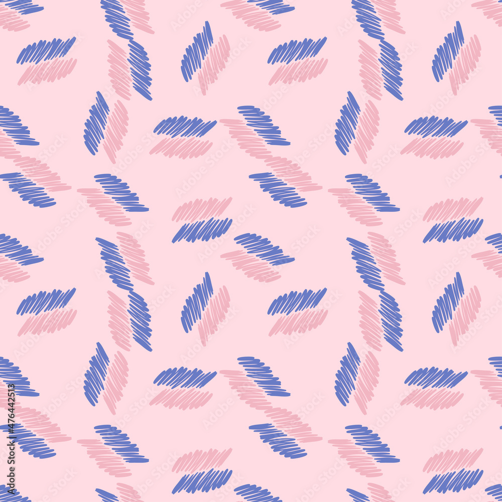 Fototapeta premium Hand drawn scrawl sketch pattern. Pencil strokes seamless texture. Scribble line drawing wallpaper