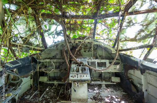 abandoned  aircraft at Pearls airport, Grenada