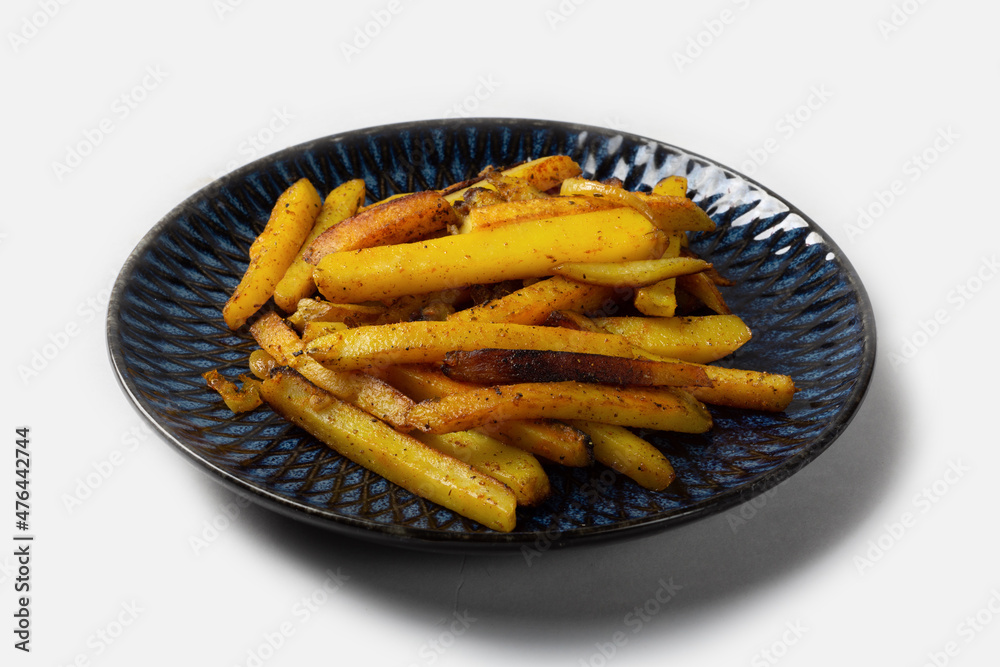 Fried potatoes with onions. Rustic potatoes with onions. traditional russian food Fried potatoes with onions. Rustic potatoes with onions. traditional russian food
