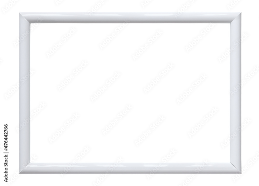 Blank wooden frame in white insulated on white background Blank wooden frame in white insulated on white background